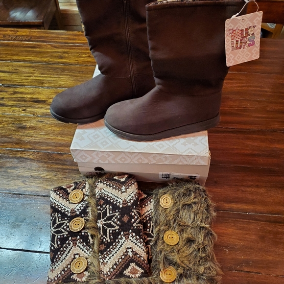 Muk Luks Andrea reversible sweater boots size 7 - Picture 4 of 9